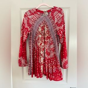 Free People Long Sleeve Mini Dress
